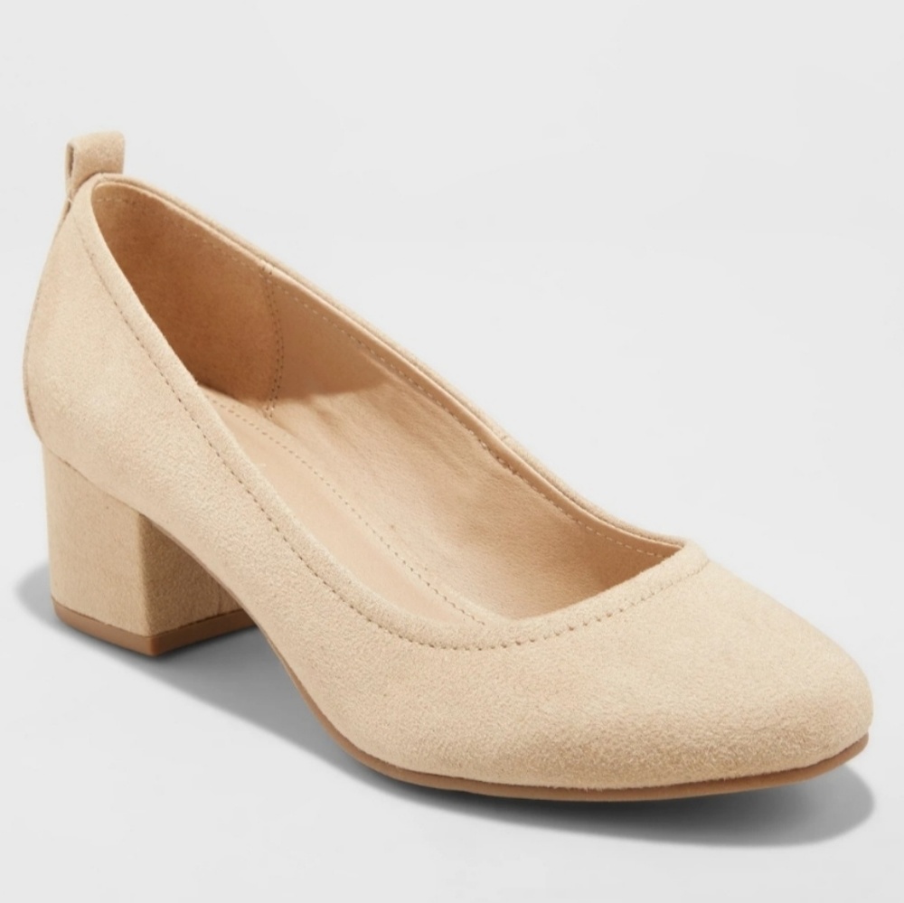 Lenora Microsuede Heeled Pumps